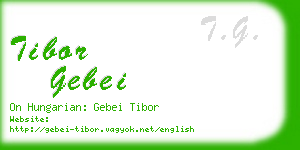 tibor gebei business card